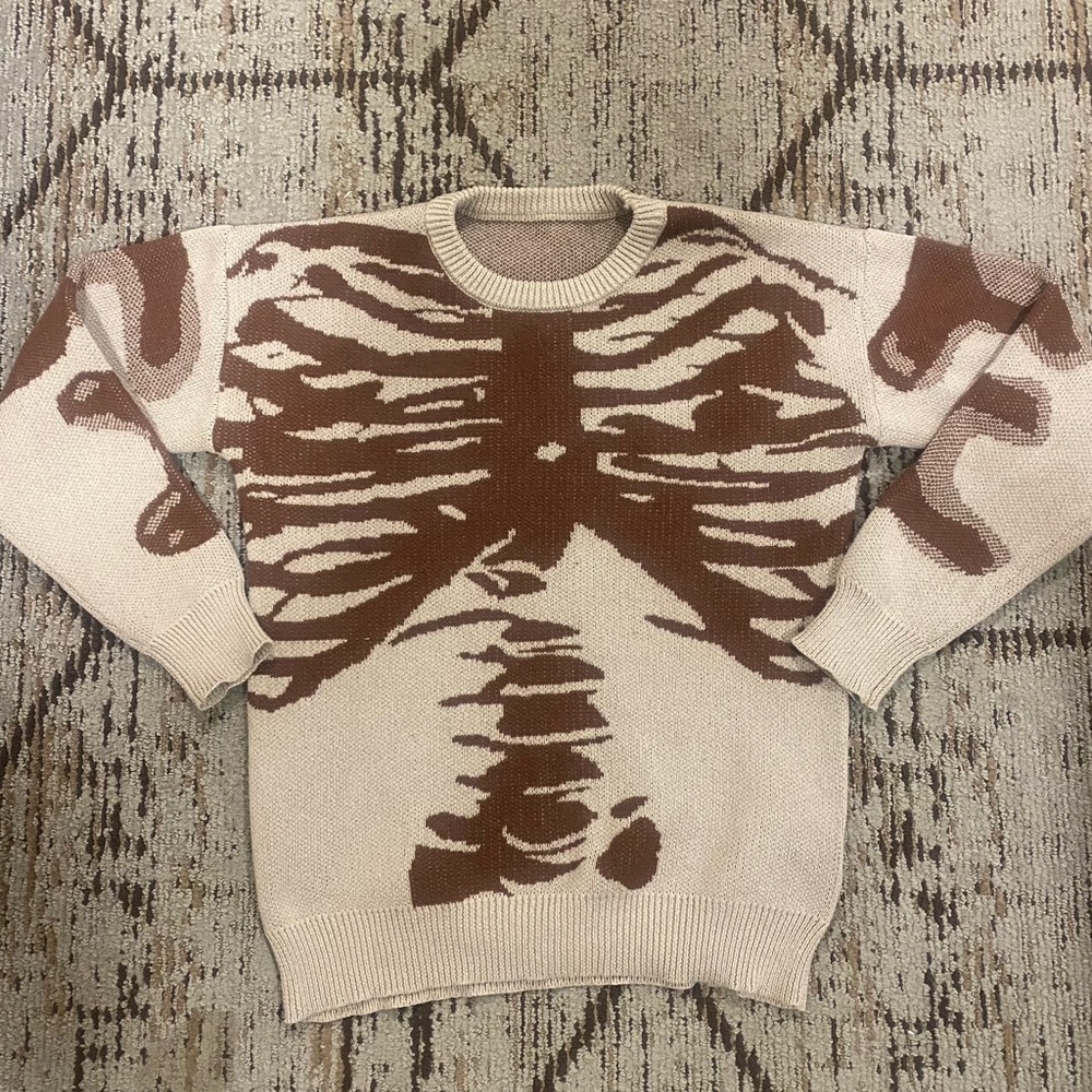 Skeleton Pattern Sweater - image 1